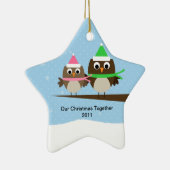 Owl Couple Double Sided Ornament (Rechts)