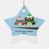 Owl Couple Double Sided Ornament (Voorkant)