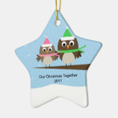 Owl Couple Double Sided Ornament (Links)