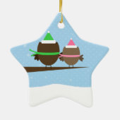 Owl Couple Double Sided Ornament (Achterkant)