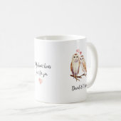 Owl Couple in Love Koffiemok (Voorkant rechts)
