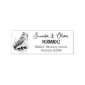  Owl Couple Return Address Rubberstempel (Afrduk)