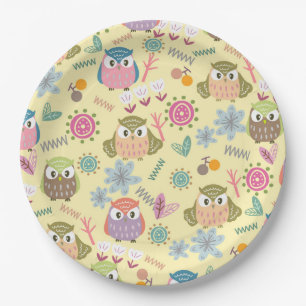 Owl Cream Papieren Bordje