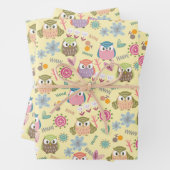 Owl Cream Wrapping Paper (In situ)
