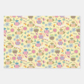 Owl Cream Wrapping Paper (Voorkant)