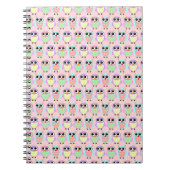 Owl Cute Pattern Pastel Notitieboek (Voorkant)