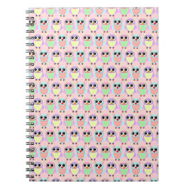Owl Cute Pattern Pastel Notitieboek