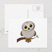 Owl Cutie Briefkaart (Voorkant / Achterkant)