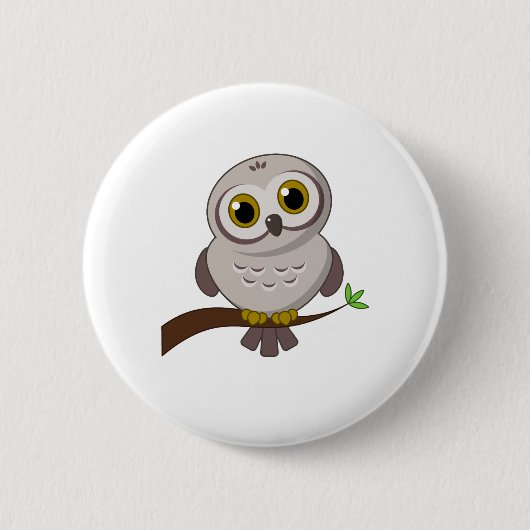 Owl Cutie Ronde Button 5,7 Cm (Voorkant)