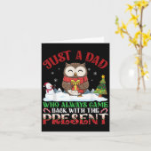 Owl Dad Who Always Came Back With The Present Chri Kaart (Gele Bloem)