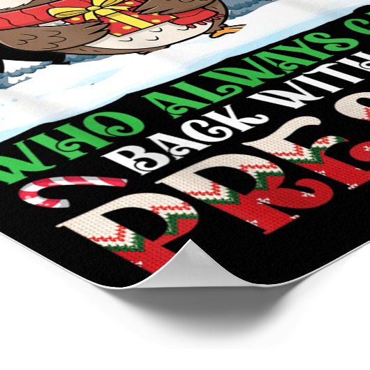 Owl Dad Who Always Came Back With The Present Chri Poster (Hoek)