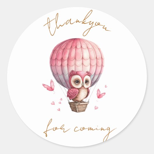 Owl Dank u Klassieke Ronde Sticker (Voorkant)