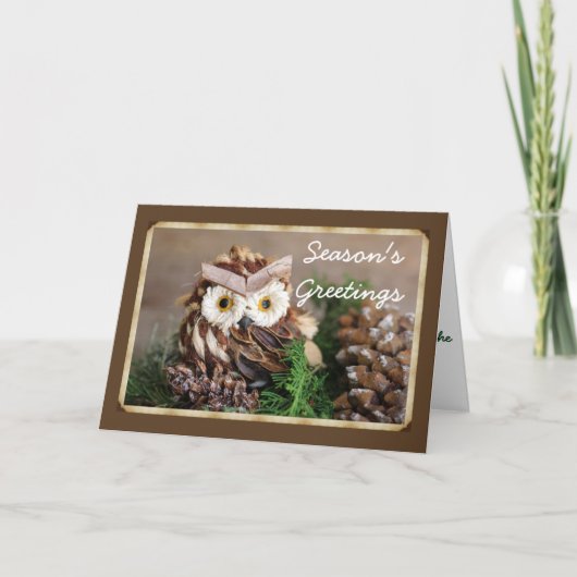 Owl de groet kaarten van de Vakantie met envelop i (Voorkant)