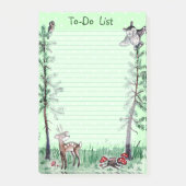 Owl Deer woud waterverf aan-do lijst Post-it® Notes (Voorkant)