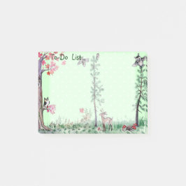 Owl Deer woud waterverf aan-do lijst Post-it® Notes