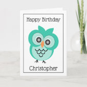 Owl Design Birthday Kaart (Voorkant)