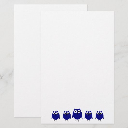 Owl design briefpapier (Voorkant / Achterkant)