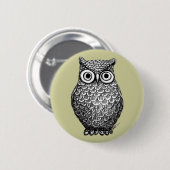 Owl Design Button Pin (Voorkant /achterkant)