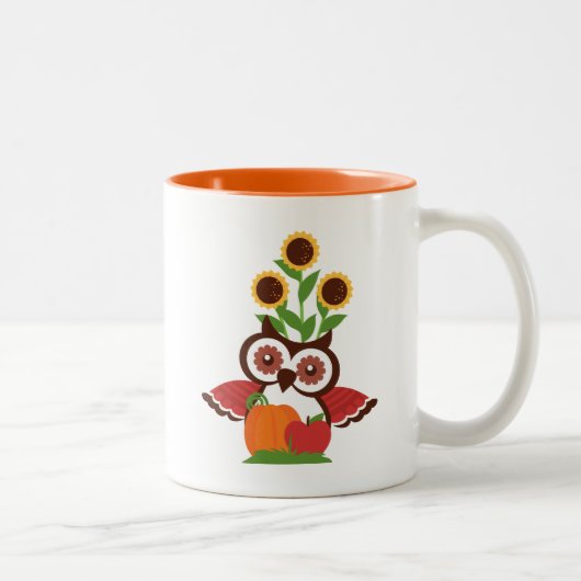 Owl design Coffee Mok Cup (Rechts)