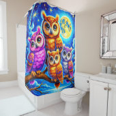 Owl design douchegordijn (In situ)