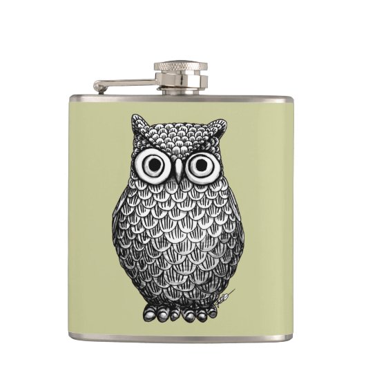 Owl Design Flask Heupfles (Voorkant)