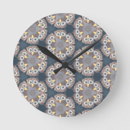 owl design home decor-klok ronde klok