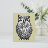 Owl Design Post Card Briefkaart (Staand voorkant)