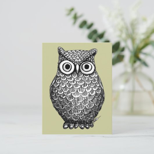 Owl Design Post Card Briefkaart (Staand voorkant)