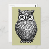 Owl Design Post Card Briefkaart (Voorkant / Achterkant)