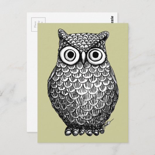 Owl Design Post Card Briefkaart (Voorkant / Achterkant)