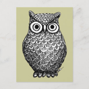 Owl Design Post Card Briefkaart