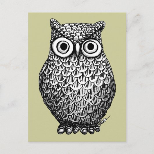 Owl Design Post Card Briefkaart (Voorkant)