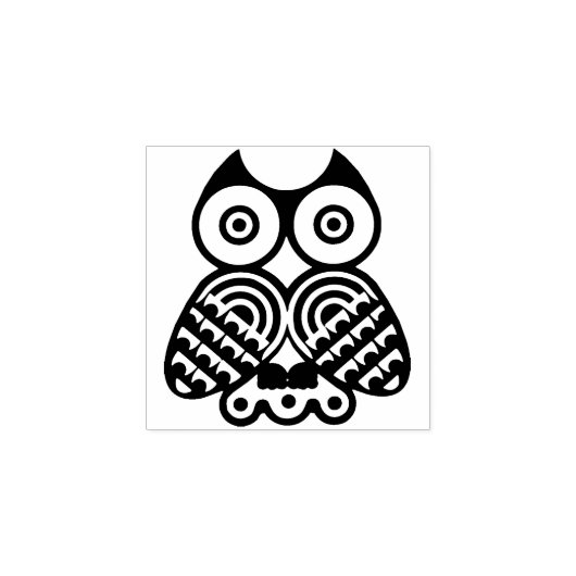 Owl Design Rubber Stamp Rubberstempel (Afrduk)