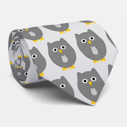 Owl design stropdas (Opgerold)