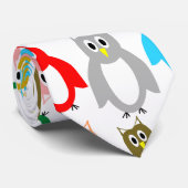 Owl design stropdas (Opgerold)