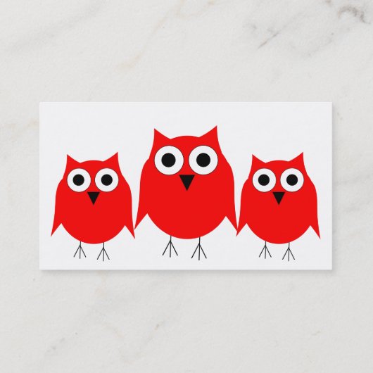 Owl design visitekaartje (Achterkant)