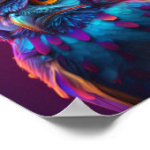 Owl die een Pet, een Playful Dierenvriend draagt Poster (Hoek)