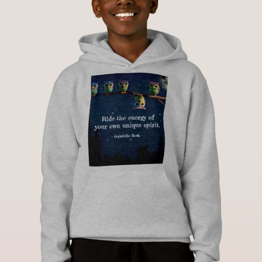 Owl die met de unieke Collage van het Citaat versc (Voorkant)