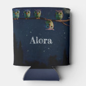 Owl die met de unieke Collage van het Citaat versc Blikjeskoeler (Achterkant)