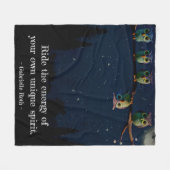 Owl die met de unieke Collage van het Citaat versc Fleece Deken (Voorkant (Horizontaal))