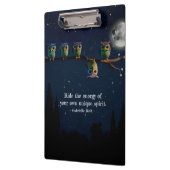 Owl die met de unieke Collage van het Citaat versc Klembord (Links)