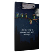 Owl die met de unieke Collage van het Citaat versc Klembord (Rechts)