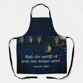 Owl die met de unieke Collage van het Citaat versc Schort (Voorkant)
