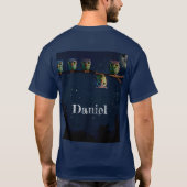 Owl die met de unieke Collage van het Citaat versc T-shirt (Achterkant)