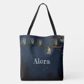 Owl die met de unieke Collage van het Citaat versc Tote Bag (Achterkant)