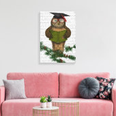 Owl die op Tak lezen Canvas Afdruk (Insitu (Woonkamer))