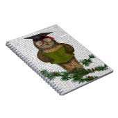 Owl die op Tak lezen Notitieboek (Rechterzijde)