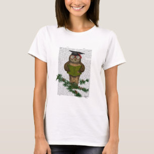 Owl die op Tak lezen T-shirt