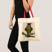 Owl die op Tak lezen Tote Bag (Voorkant (product))