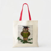 Owl die op Tak lezen Tote Bag (Voorkant)